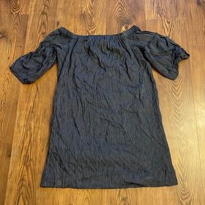 Madewell Navy Striped Off the Should Tunic/ Dress